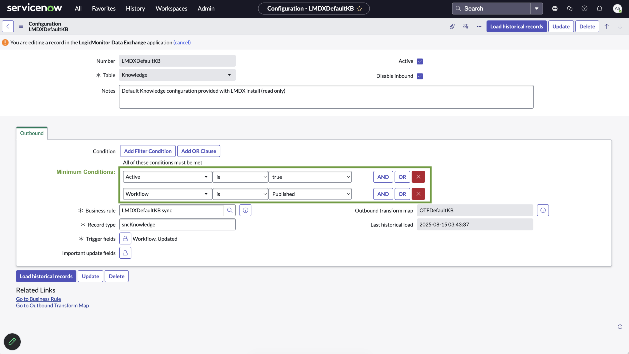 Configure outbound filters