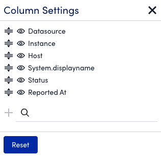 column settings