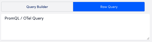 OTLP metrics raw query settings