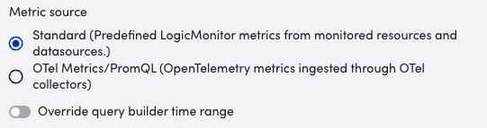 Metric source settings