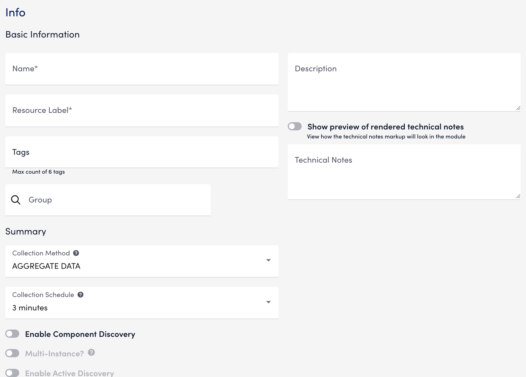 Configuring a Datapoint using the Aggregate Collection Method
