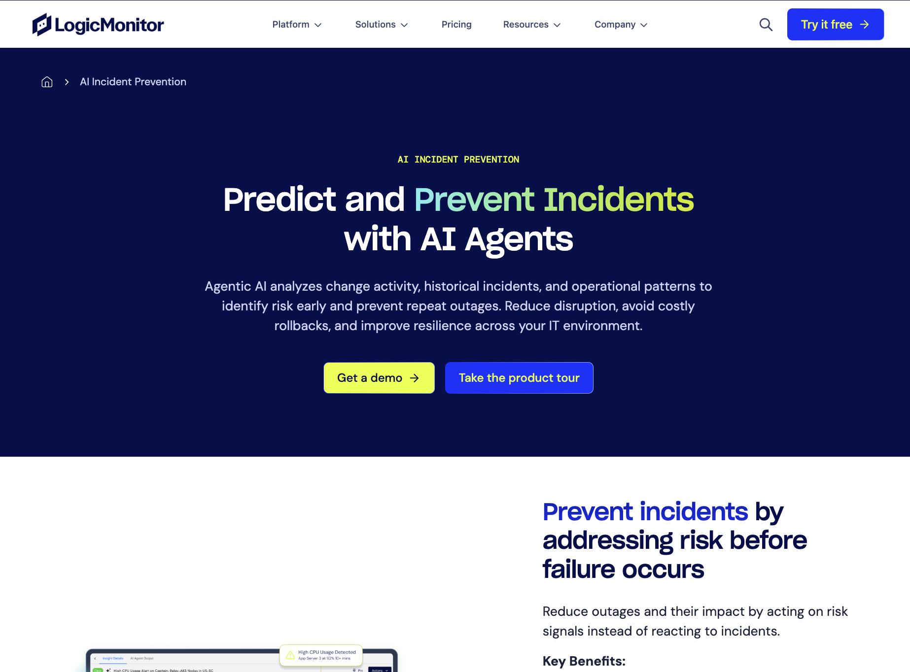 AI Incident Prevention - LogicMonitor