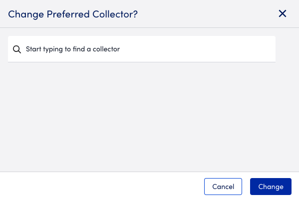 change preferred collector? dialog