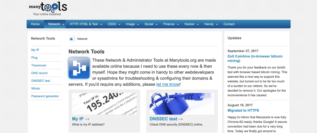 Web developers and sysadmins can use Many Tools for free