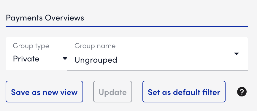 save filter form