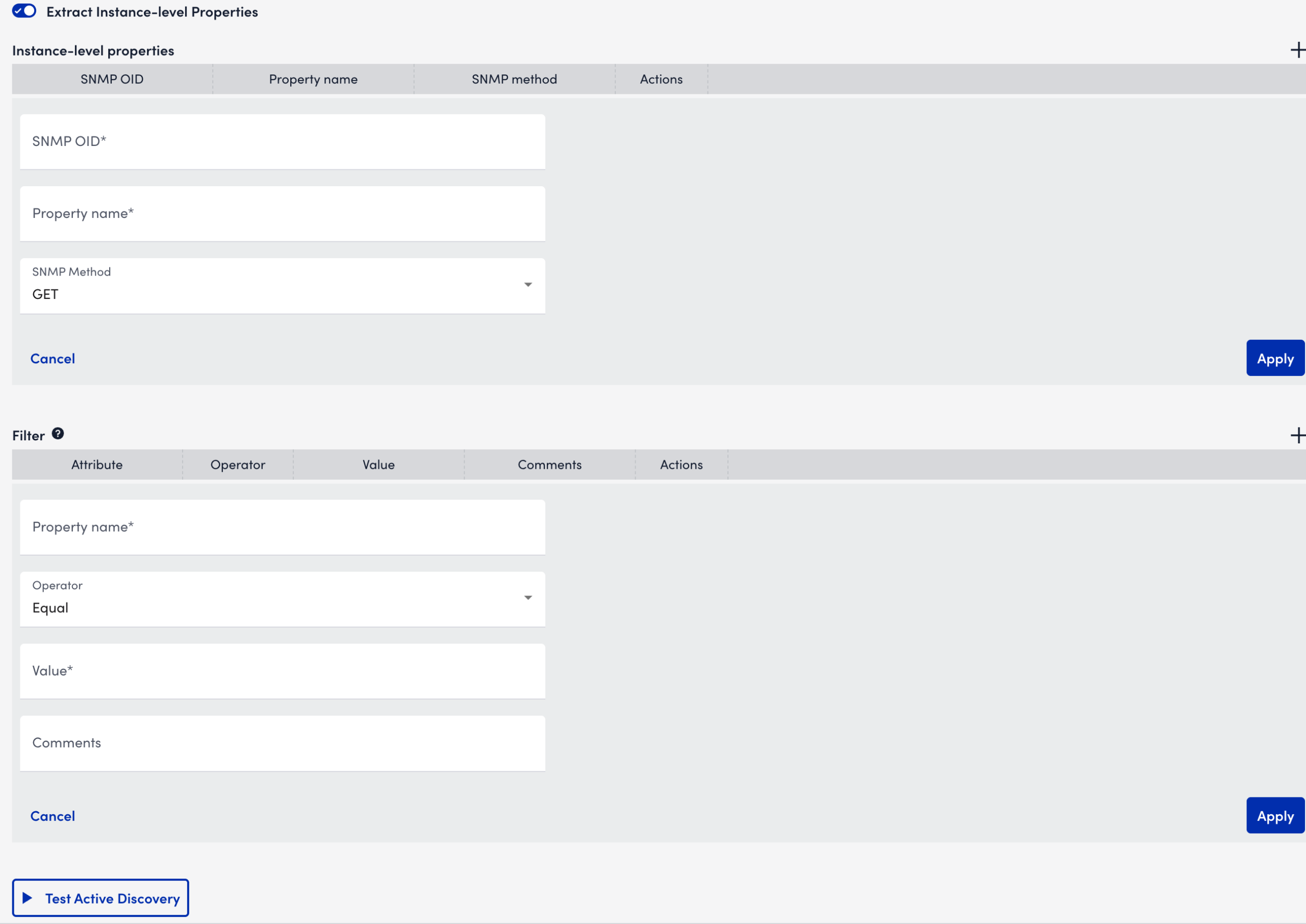 SNMP Active Discovery Configuration