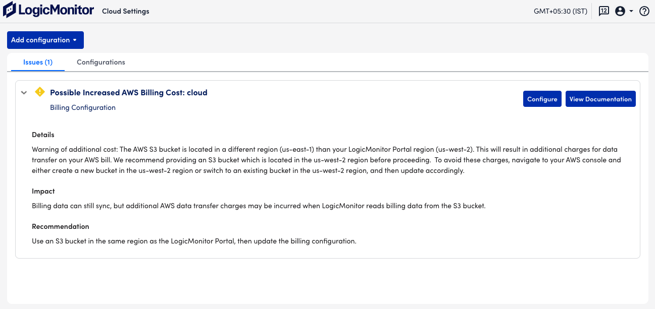 Cloud Settings Issues