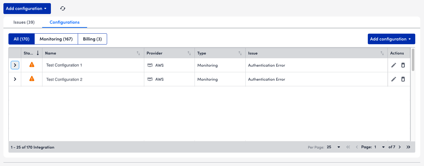Cloud Settings Configurations