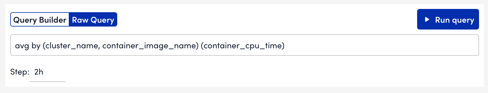Raw Query modal